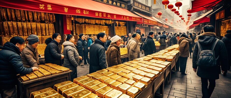 Chinese Gobbling up gold as stocks falter & their property market is crashing