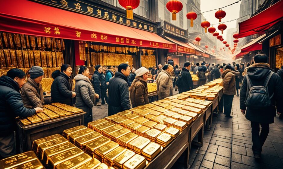 Chinese Gobbling up gold as stocks falter & their property market is crashing