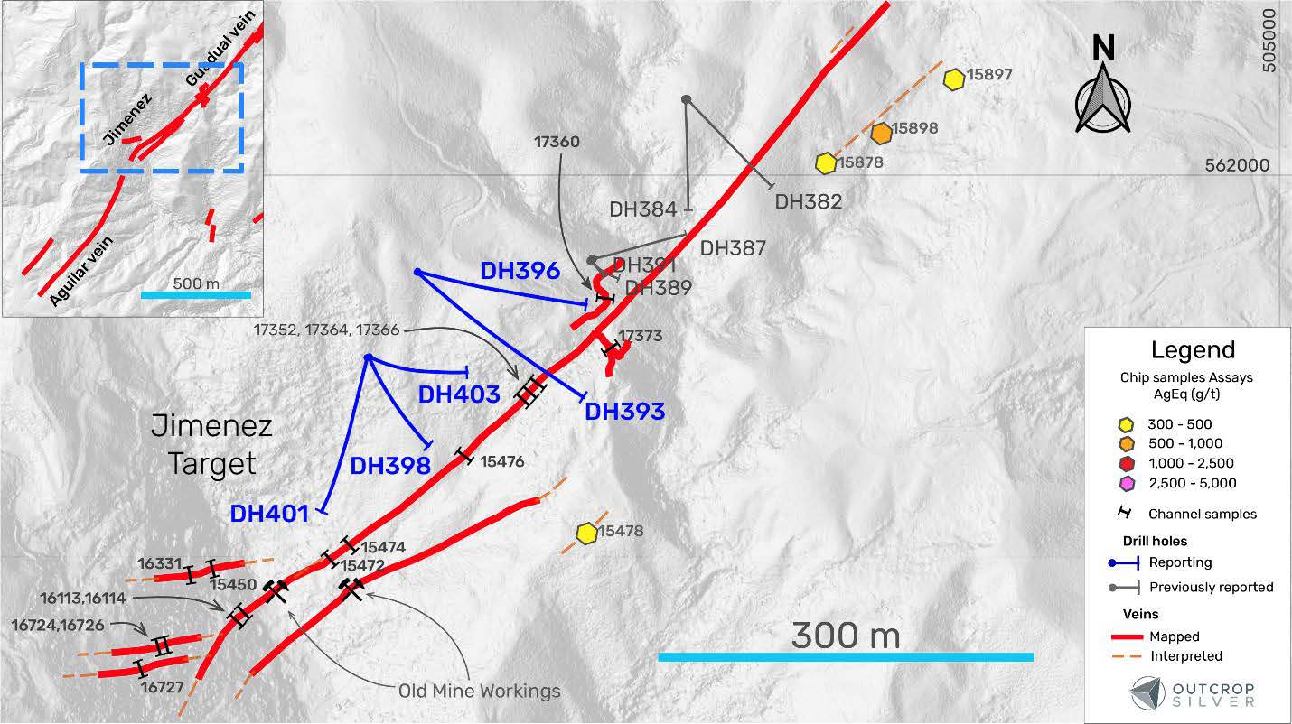 Outcrop Silver Reports Additional Drill Results from the Jimenez Target at Santa Ana